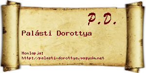 Palásti Dorottya névjegykártya